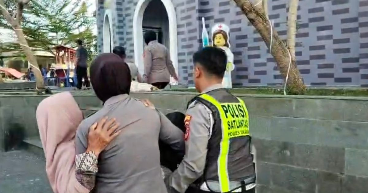 Aksi Heroik Polwan Sukabumi, Gendong Ibu Terluka di Tengah Padatnya Wisata