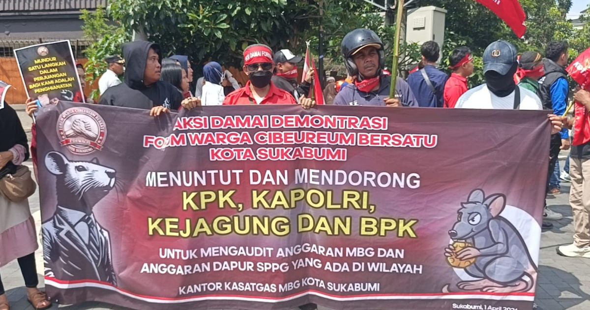 Aksi Forwacib Guncang Balai Kota Sukabumi, Program Makan Bergizi Gratis Dituding Dimonopoli